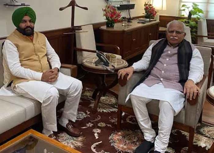 Gurjeet Singh Aujla met Manohar Lal Khattar