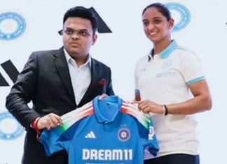 Jay Shah and Harmanpreet Kaur unveil jersey