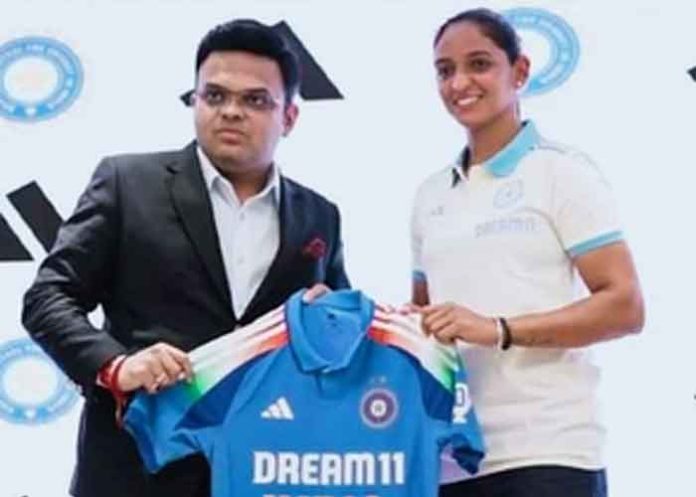 Jay Shah and Harmanpreet Kaur unveil jersey