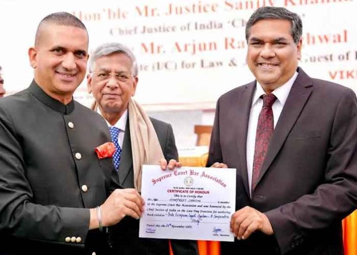 Justice Sanjiv Khanna honoured lawyer Harpreet Sandhu