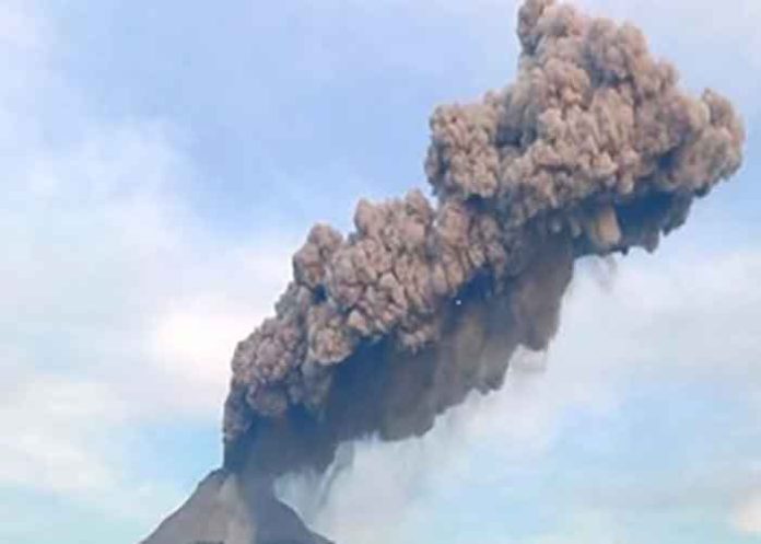 Mount Lewotobi in Indonesia