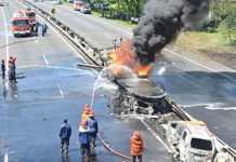 Multi-vehicle accident in Indonesia