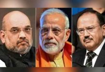 Narendra Modi, Amit Shah, and NSA Ajit Doval