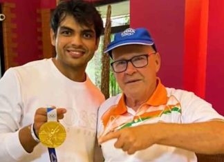 Neeraj Chopra with coach Klaus Bartonietz