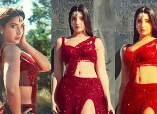 Nora Fatehi Stuns in Red-Hot Look