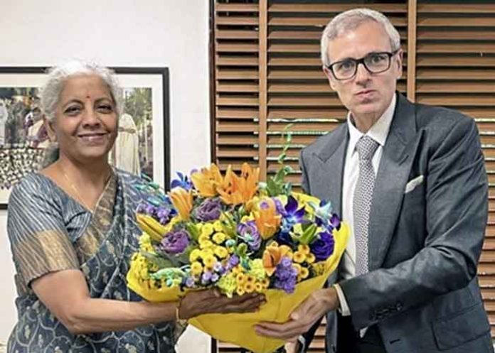 Omar Abdullah with Nirmala Sitharaman