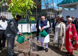 PM Modi planting in Guyana