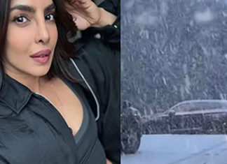 Priyanka Chopra braves heavy snowfall