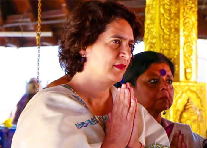 Priyanka Gandhi offers prayers