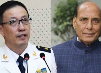 Rajnath Singh meet Dong Jun