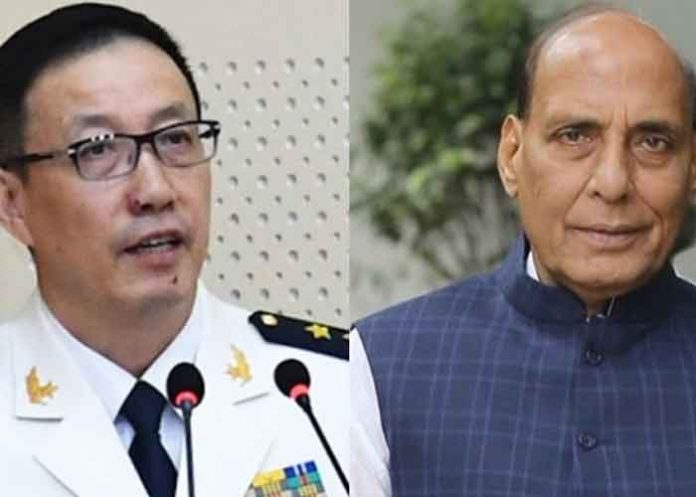 Rajnath Singh meet Dong Jun