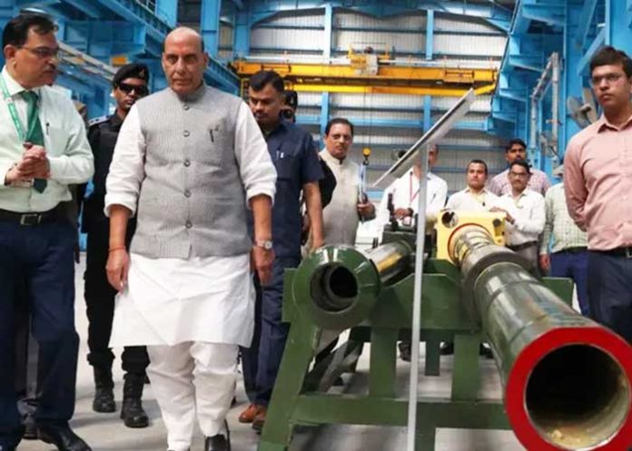 Rajnath Singh visits Field Gun Factory