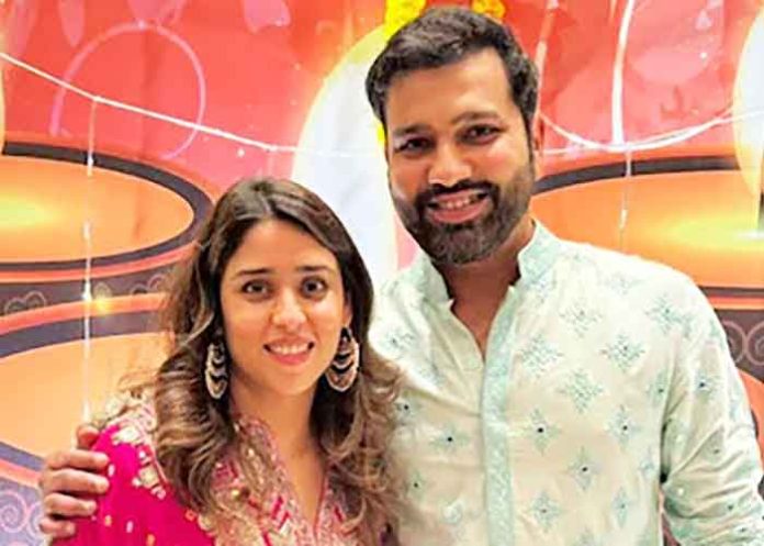 Ritika Sajdeh with Rohit Sharma