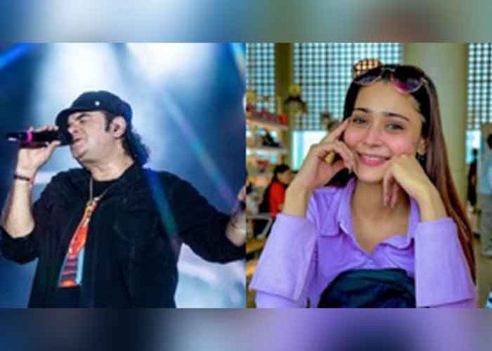 Sara Khan with Mohit Chauhan