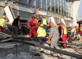 Serbia railway station roof collapse