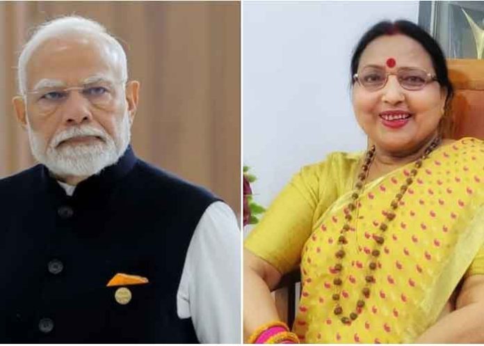 Sharda Sinha and PM Modi