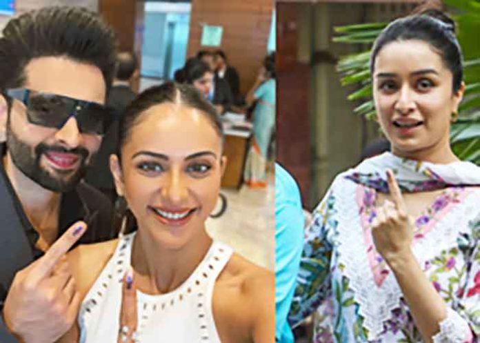 Shraddha Kapoor Rakul Jackky cast their votes