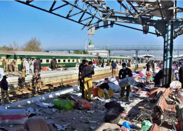 Suicide blast at Quetta Railway Station Balochistan