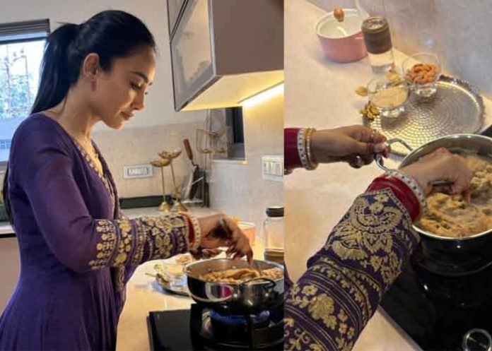 Surbhi Jyoti cooks halwa