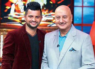 Suresh Raina and Anupam Kher