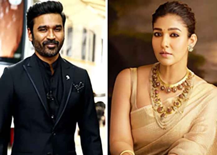 Tamil actor Dhanush and Nayanthara