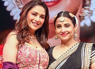 Vidya Balan with Madhuri Dixit