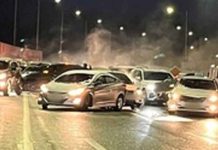 car pile-up in South Korea