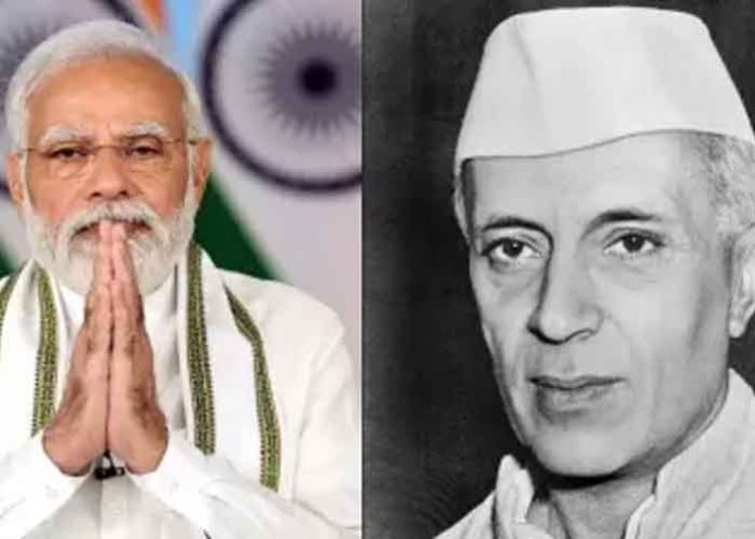 jawaharlal nehru and PM modi