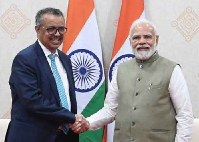 tedros adhanom ghebreyesus and PM Modi