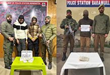 9 drug peddlers arrested in Kashmir Valley