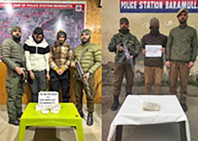 9 drug peddlers arrested in Kashmir Valley