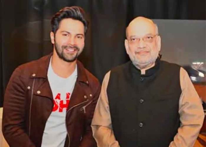 Actor Varun Dhawan meets Amit Shah