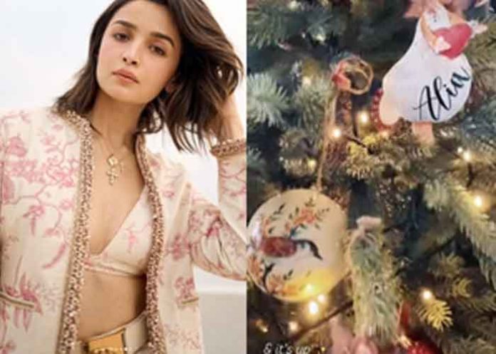 Alia Bhatt isntalled christmas tree