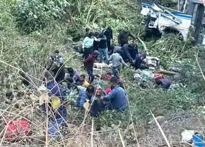 Bus falls into gorge Rescue Operation