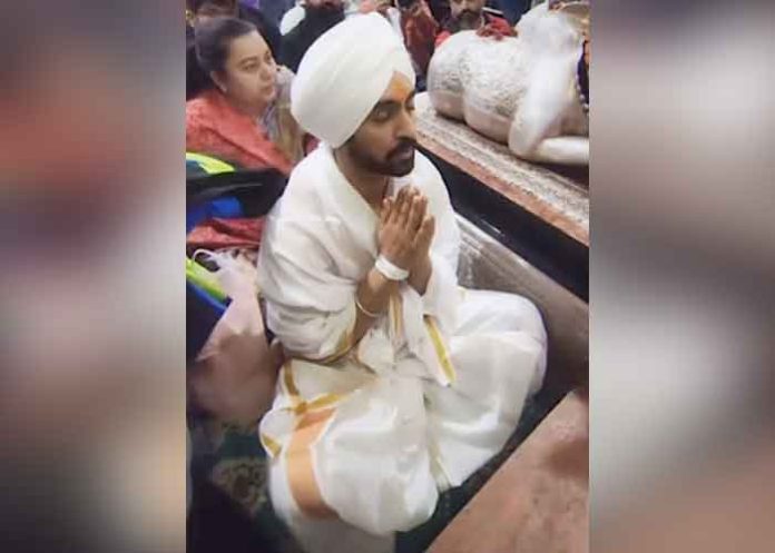 Diljit Dosanjh at Mahakaleshwar Temple