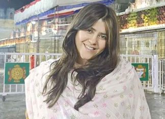 Ekta Kapoor visited the Jagannath Temple