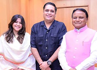 Ekta Kapoor with Odisha CM