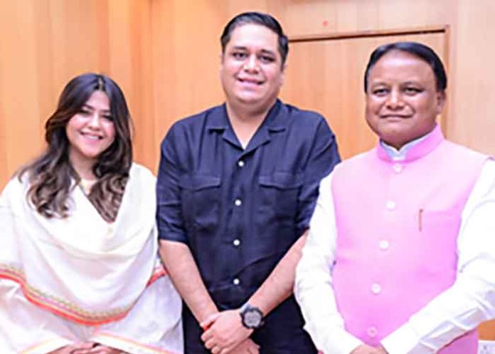 Ekta Kapoor with Odisha CM