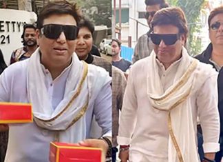 Govinda distributes sweets and meets fans