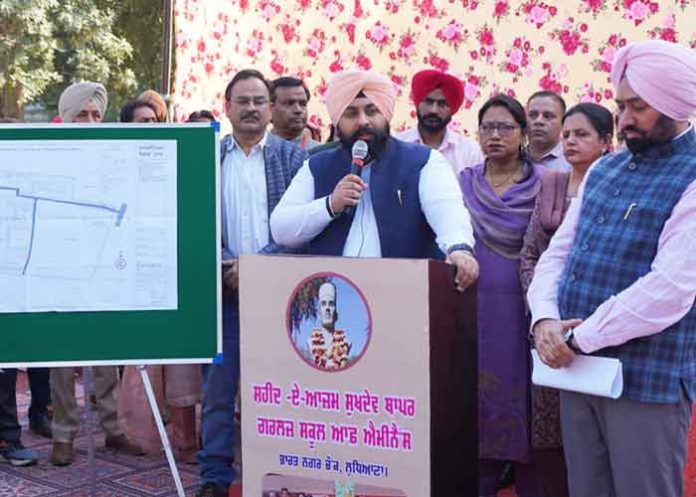 Harjot Bains Lays Foundation Stone