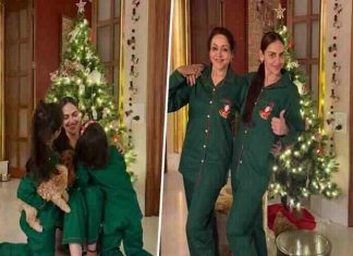 Hema-Malini-celebrates-'girl-power'-by-twinning-with-daughter-and-granddaughters