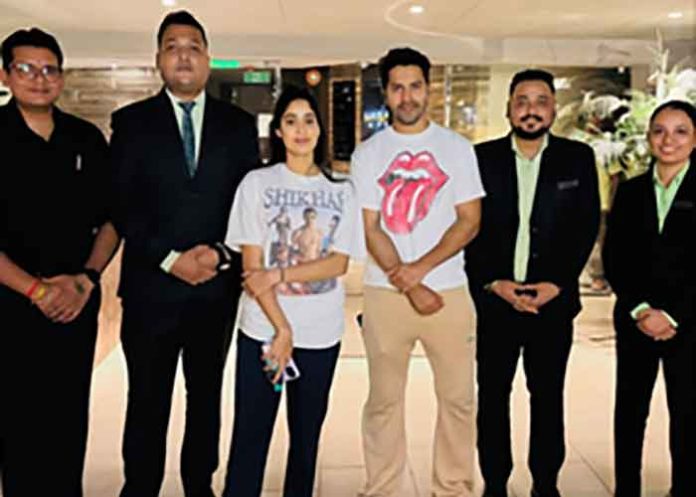 Janhvi Kapoor flaunts t-shirt with Varun Dhawan