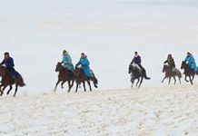 Minus 42 degrees Celsius in western Mongolia