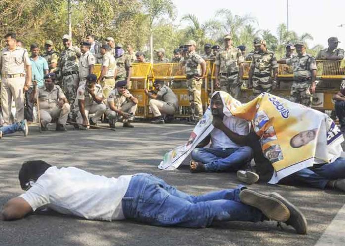 Protest in Bhubaneswar