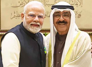 Sheikh Meshal Al Sabah with PM Modi