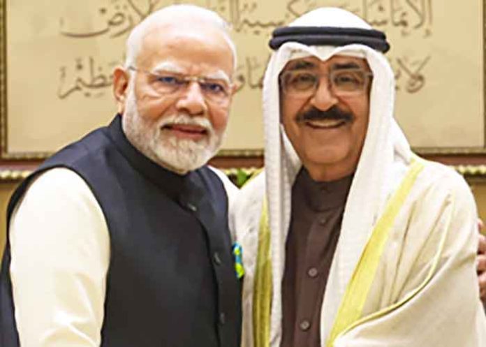 Sheikh Meshal Al Sabah with PM Modi