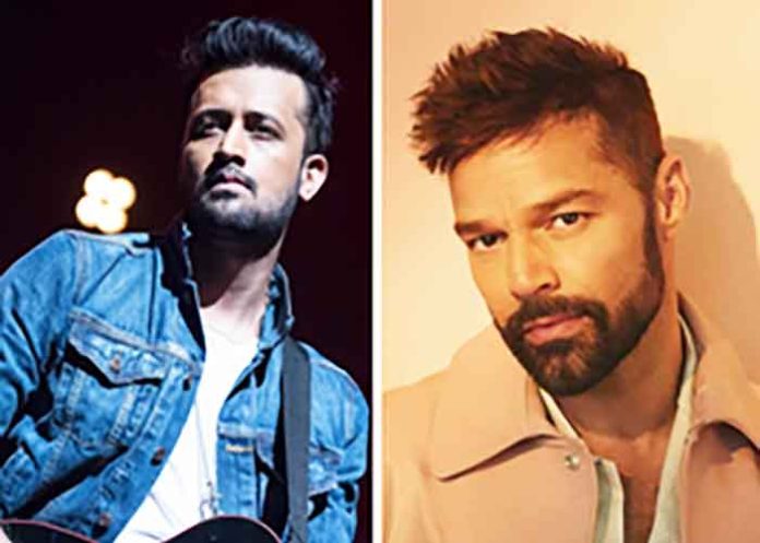 Singer Ricky Martin and Atif Aslam