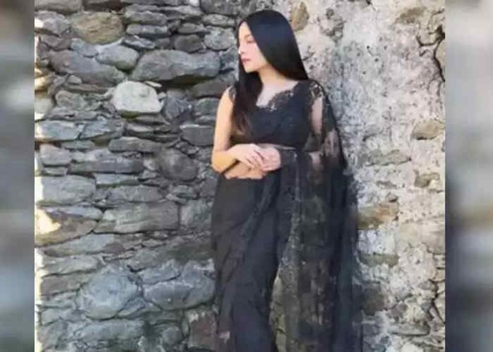 Celina-in-black-saree