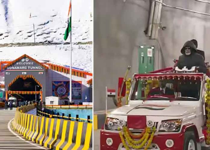 PM Modi inaugurates Jammu Kashmir Sonamarg tunnel