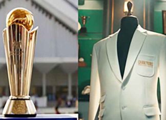 White jacket for ICC Champions Trophy 2025